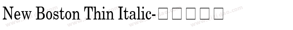 New Boston Thin Italic字体转换